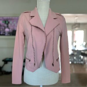 Papaya Blush Bomber-Style Jacket